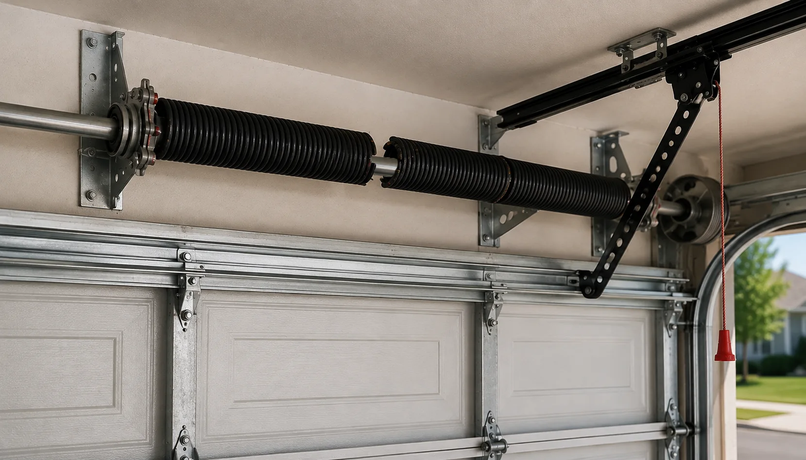Garage door spring before service