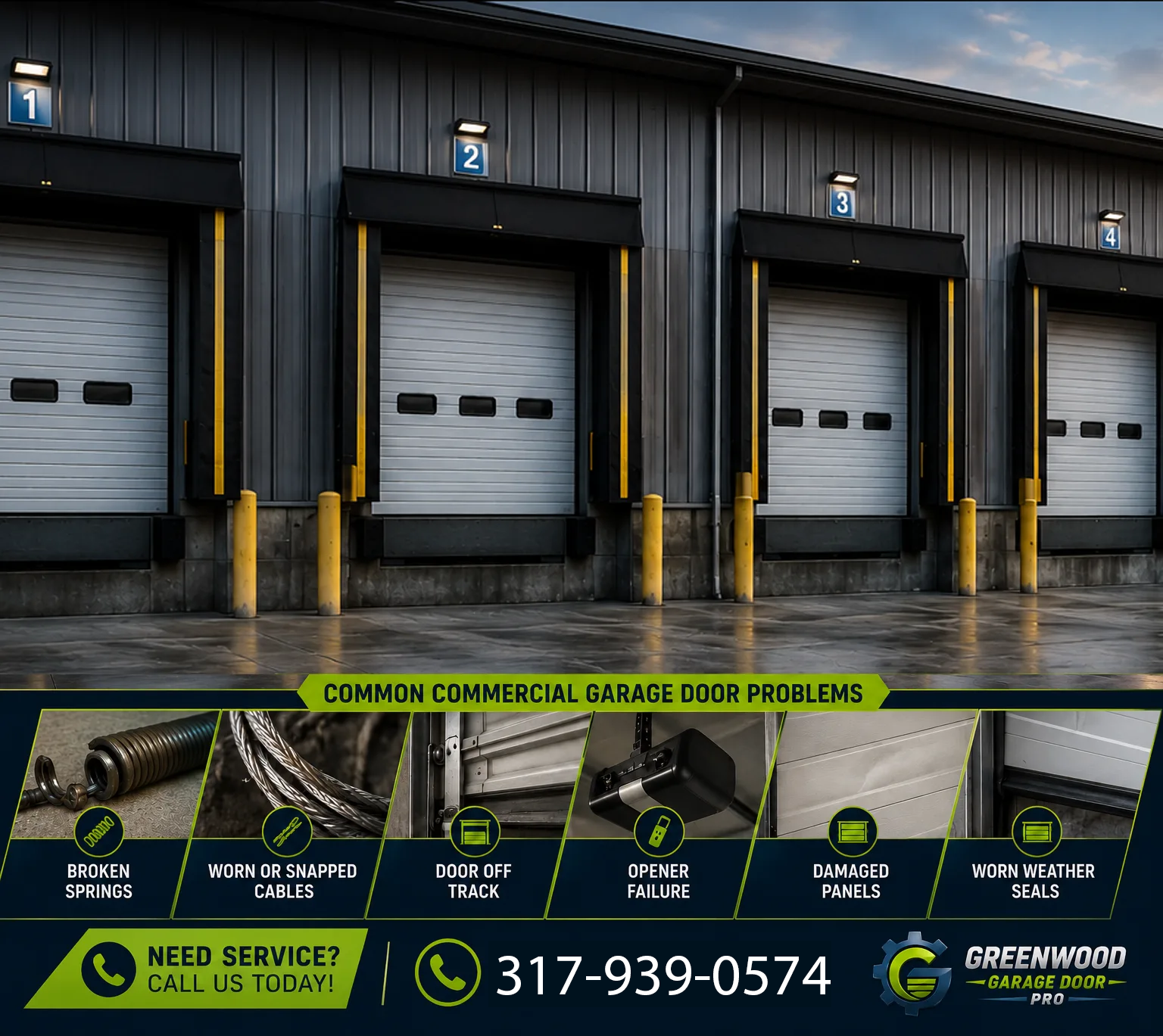 Commercial garage door issues