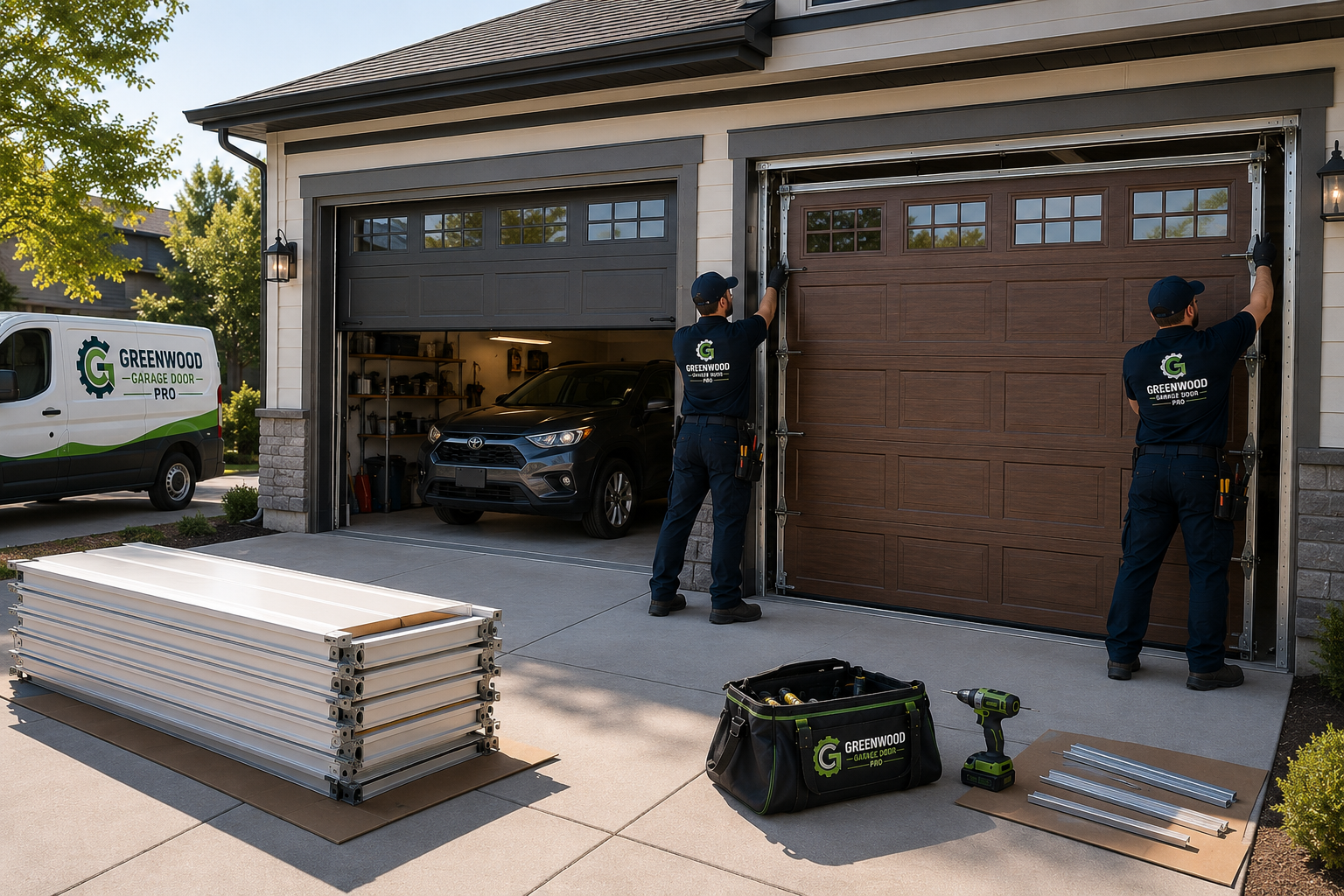 Garage door installation Greenwood IN