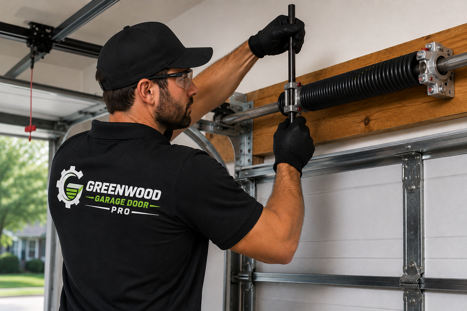 Garage door spring maintenance Greenwood IN